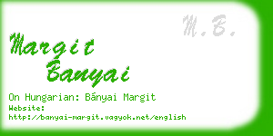 margit banyai business card