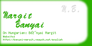 margit banyai business card